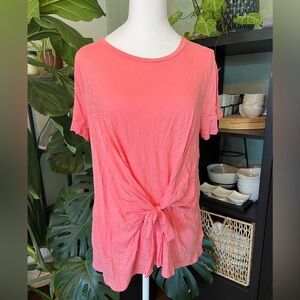 Express Slub Tee with Tie at Waist Size L